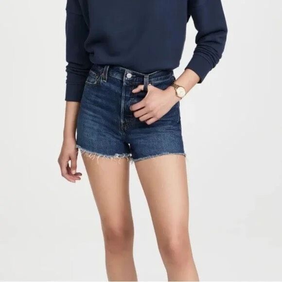 ✨Levi's High Rise Frayed Hem Denim Sz 27 Shorts✨ - Picture 1 of 8
